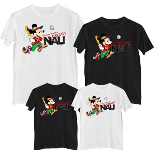 Disney Mickey Mouse T shirt Summer Comfortable 100% cotton Fashion clothes for teens t shirt men boys clothes matching clothes