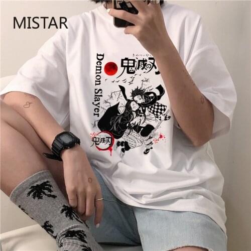 New Summer Women T Shirt Print Japanese Anime Tshirts Short Sleeve Casual White Top Tee Female Harajuku T-Shirts Woman Clothes