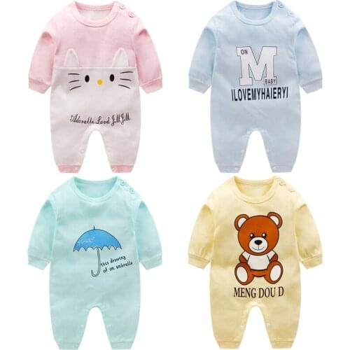Infant Onesie Autumn and Winter Young Children Onesie Newborns Clothing Baby Crawling Clothes Girls' Pajama Spring