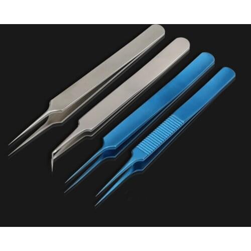 Cosmetic plastic double eyelid tool stainless steel ophthalmology micro-fine fat straight-tip tissue tweezers