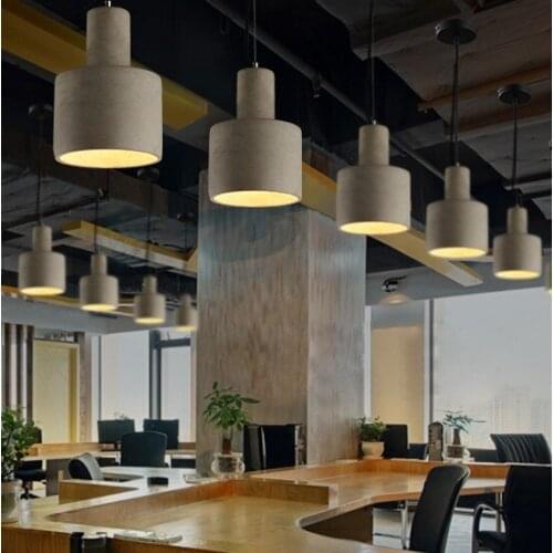 Industrial Loft Style Creative Cement Droplight LED Vintage Pendant Light Fixtures For Dining Room Bar Hanging Lamp Lampara