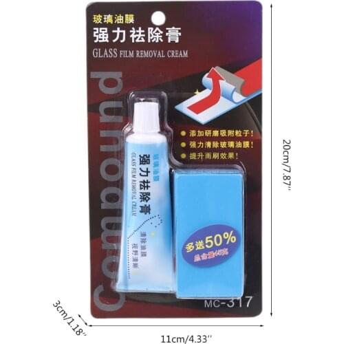 Glass Film Removal Cream for Auto Car Bathroom Window Glass Windscreen Mirror B36B