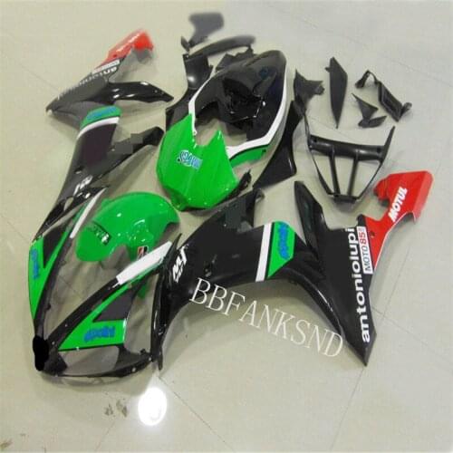 Injection motorcycle fairing kits fit for YAMAHA 2004 2005 2006 YZFR1 04 05 06 YZF R1 black green plastic fairings kit