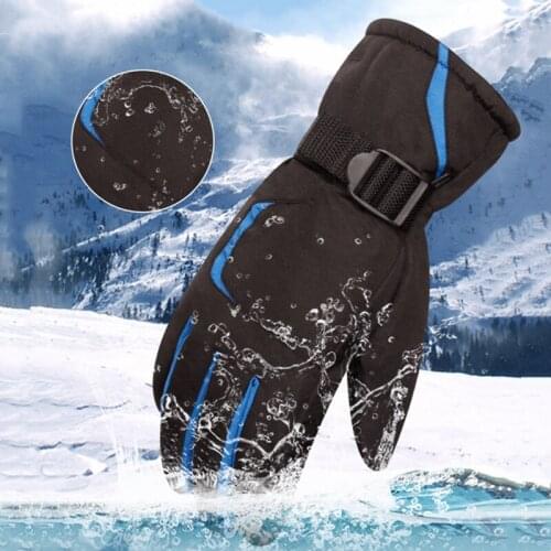 Cold-proof Ski Gloves Waterproof Winter Gloves Cycling Fluff Warm Gloves For Touchscreen Cold Weather Windproof Anti Slip