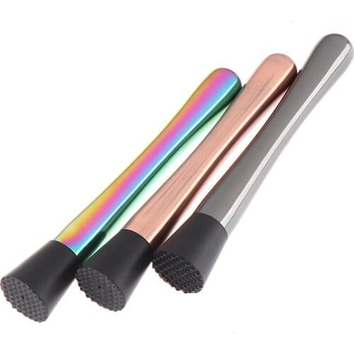 Metal Masher Stir Bar Bartenders Tool Cocktail Muddler,Swizzle Sticks,Broken Popsicle Sticks Lemon Fruit Muddler