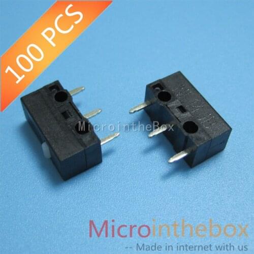 Micro switch 3P 100PCS DIP 3 million clicks long life cycle 125V1A detect limit switch DIP 3pin 3p 100gf click force