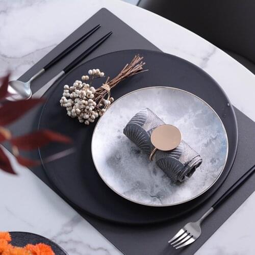 8 /12 Inch Lunar Surface Texture Pattern Porcelain Tableware Set Plate Tableware Dinnerware Tableware Cutlery Set Ceramic Dinner