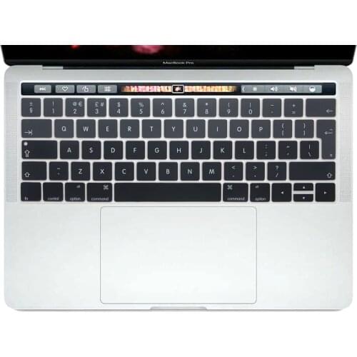 EU Russian Ukraine Spanish French Thin Silicone Keyboard Cover Sticker for Macbook Pro 13 15 Touch Bar 2019 A2159 A1706 A1707