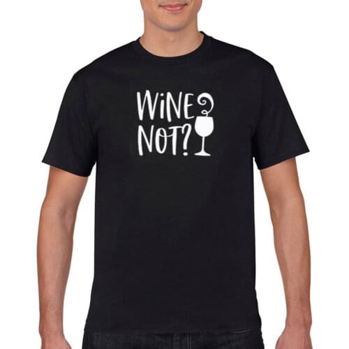 New mens printed cotton T-shirt red wine fun short sleeve fun design fashion T-shirt