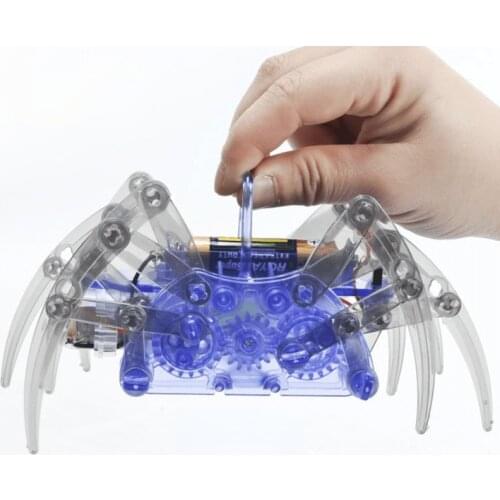2016 Hot sale New Electric Robot Spider Toy DIY Educational Toys Assembles Kits For Kids Christmas Halloween Birthday Gifts