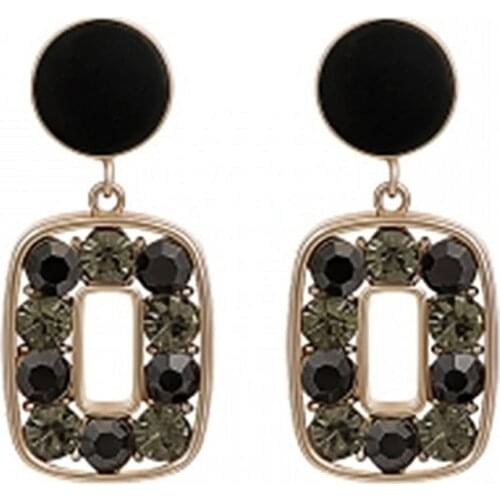 New Classic Rectangular Gold Drop Earrings For Woman 2021 Korean Fashion Jewelry Wedding Party Gothic Girls Luxury Accessories