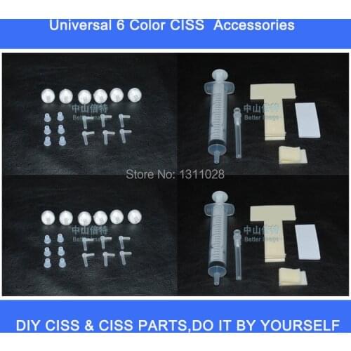 Whole sale ciss accessories,air filter 60PCS, tube bend and sleeve 60 pairs,T support Arm 10PCS, Clamps 10 PCS, Syringes 10PCS