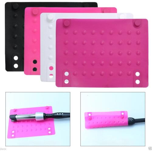 Flat Iron Heat Resistant Silicone Mat For Straightener Curling Hair Styling Accessory