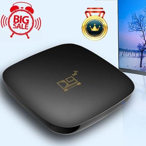 Android 10 Smart TV Box D9 HD 4K 1080P H.265 Quad Core Media Player 2.4G 5GHz Wifi For Smart TV Box Set Top Box