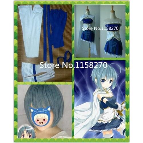 Puella Magi Madoka Magica Sayaka Miki Cosplay Costume fight clothes full set