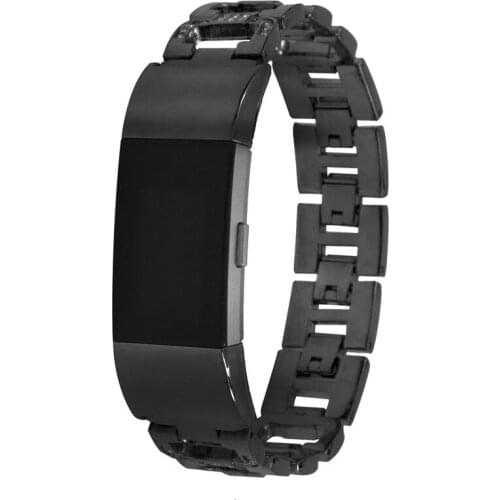 Luxury high quality Metal Womens watchband For Fitbit Charge 2 watchband Rhinestone strap for Fitbit Charge 2 wristband Straps