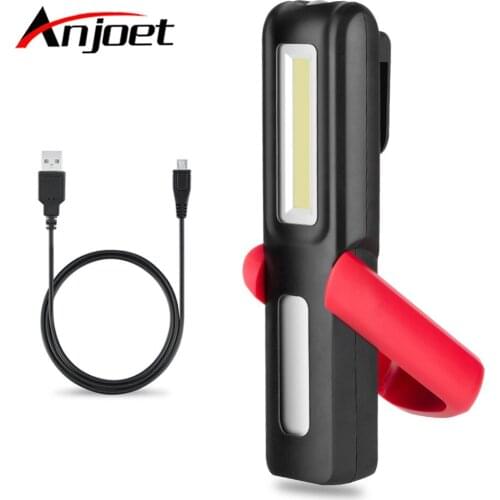 COB LED+XPE LED Flashlight Torch Outdoor Handy Lamp Portable USB Rechargeable Work Camping Light Energy Saving With Magnet Hook