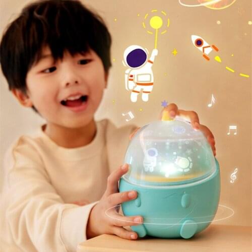 LED Dinosaur Projector Lamp For Children 3 Colors Lighting Music LED Night Lights Rechargeable Star Projector Light Kids Gift