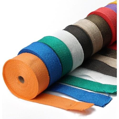 Motorcycle Exhaust Heat Wrap Thermal Exhaust Tape for Motorcycle Fiberglass Heat Shield Tape