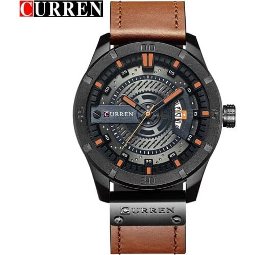 Top Brand Luxury CURREN Watch Men Date Display Leather Creative Quartz Wrist Watches Relogio Masculino Gift For Man