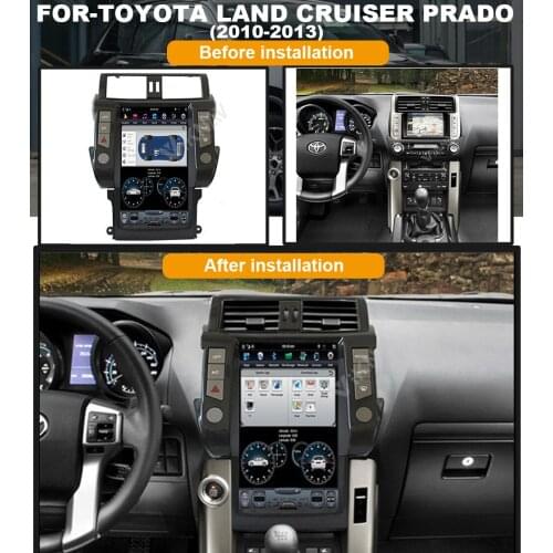 Vertical screen car Radio stereo for-TOYOTA Land Cruiser Prado 2010-2013 car GPS navigation multimedia player