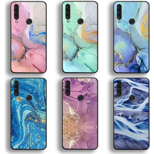 Vintage Marble Phone Case For Huawei Y6P Y8S Y8P Y5II Y5 Y6 2019 P Smart Prime Pro