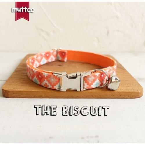 10pcs/lot MUTTCO Retailing handmade particular sweet collar THE BISCUIT fashionable glossy cat collars 2 sizes UCC065