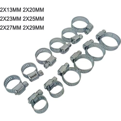 12pcs Hose Clamp Fuel Injection Hose Air Hose Clamps Assortment Kit Diesel Petrol Pipe Clips