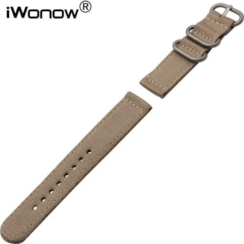 20mm Genuine Nylon Watchband for Huawei Watch 2 Sport Garmin Vivomove Bradley Timepiece Wrist Band Replacement Strap Bracelet