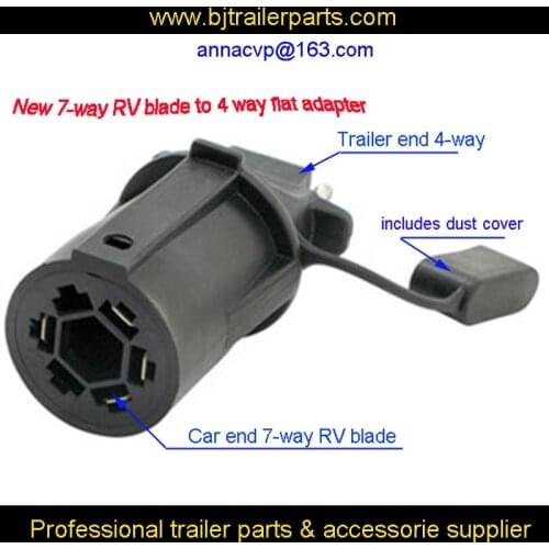 Trailer plug adapter Trailer RV connector adaptor NEW 7 way round RV blade style to 4 way trailer adapter trailer parts plug