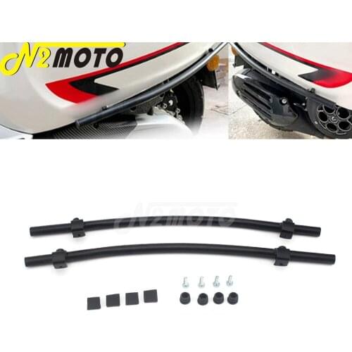 Motorcycle Black Rear Side Crash Bar Bumper Frame Protector Cover Bar For VESPA SPRINT PRIMAVERA 150 2013-2020