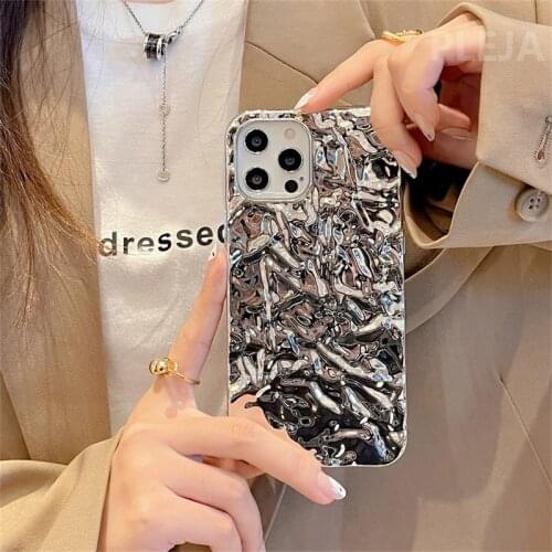 Luxury gift Electroplate Tin Foil Phone Case For iphone 12 11 Pro max X XR XS Max SE 2020 7 8PLUS Soft Cover Fashion Back Cases