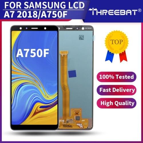 6.0" New AMOLED For Samsung Galaxy A7 2018 A750 SM-A750F A750F Display With Touch Screen Assembly Replacement Parts+Service pack