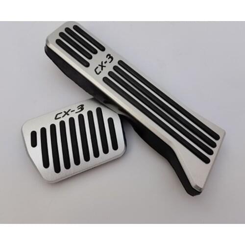 For Mazda CX-3 CX3 2017 2018 2019 2020 AT Car Aluminum Alloy Accelerator Footrest Pedal Brake Pedal Non-Slip Cover Accessories