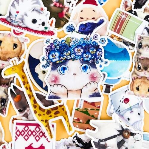 40pcs Creative Cute Self-made pet animal DIY Stickers Diary Album Decoration scrapbooking child stationery stationery stickers