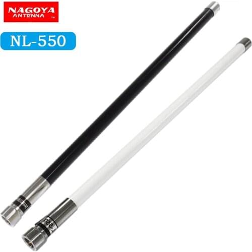 NAGOYA NL-550 Fiberglass 144/430MHz Dual Band Omni Antenna, Vehicle Antenna For Car Radio Ham (White or Black)