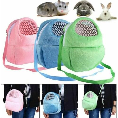 Breathable Small Pet Carrier Rabbit Cage Hamster Chinchilla Travel Warm Bags Guinea Pig Carry Pouch Bag Pet Cage Rat Leash