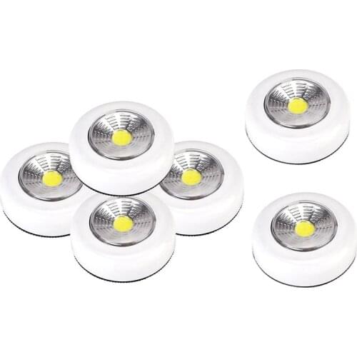 GTBL 6Pcs Night Light,LED Battery-Powered Wireless Night Light Stick Tap Press Lamp Stick-on Push Light for Closets
