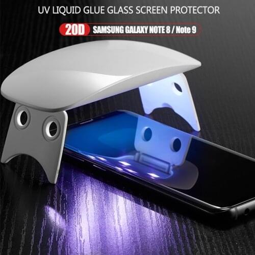 UV Screen Curved Protector Film For Samsung Galaxy S8/S9/S10 Plus Note8/Note9 Series Mobile Phone Tempered Glass Ultra-thin