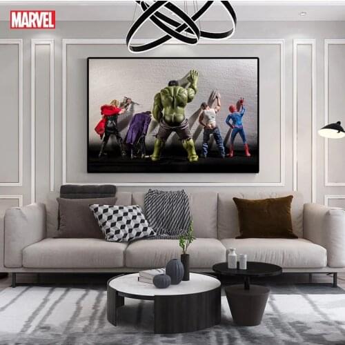 Superhero Canvas Painting Avengers Marvel Poster Prints Hulk Spiderman Wolverine Home Decoration Kids Gift Room Decoration Toy