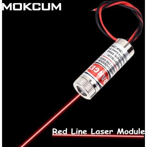 Red Line Laser Module Nivel Laser 5mW 650nm Focus Adjustable Laser Head 5V Industrial Grade DIY Laser tube Laser Line Module