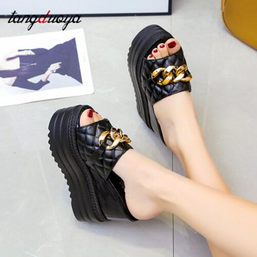 Summer Wedges Sandals High heels Beach Slippers Platform Flower Sandals flip flops women shoes Sandalias mujer Shoes