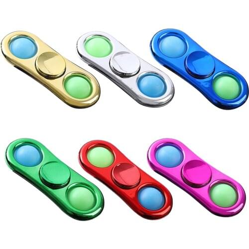Plating Simple Dimple Fidget Finger Gyro Toy Soft Pressure Board Fingertip Spinner Anti Stress Adult Kids Toys