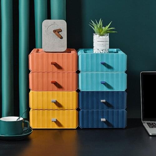 Desktop Drawer Storage Box Stackable Dustproof Jewelry Sundries Organizer Industrial Style for DIY Tools Stationery xqmg Storage