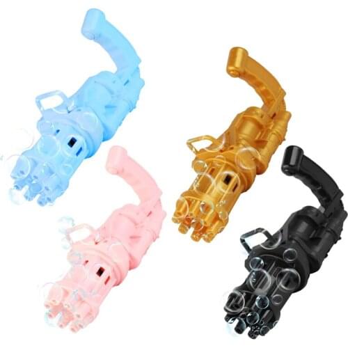 Gatling Gun Gatling Bubble Machine 8-hole Summer Soap Water Bubble Machine Bubble Cool Outdoor Toys For Children Gift