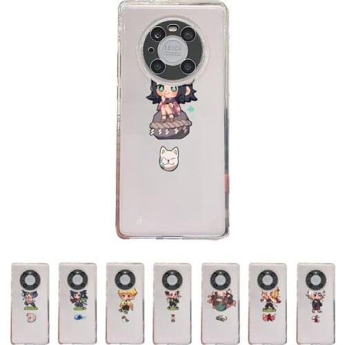 Cute cartoon ghost slayer Phone Case Transparent For Huawei honor V 40 30 20 X note 10 pro lite max s Soft TPU Clear Mobile bags