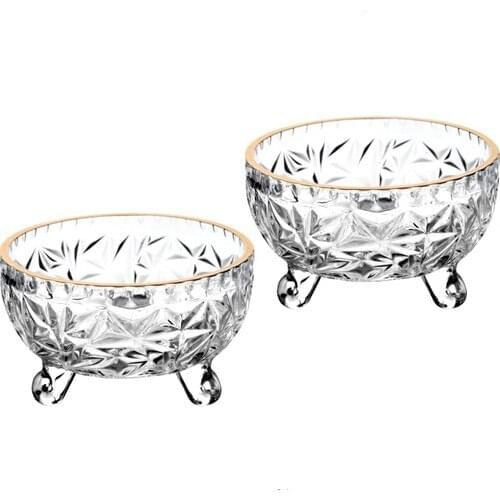 Footed Glass Candy Bowl 6 pieces