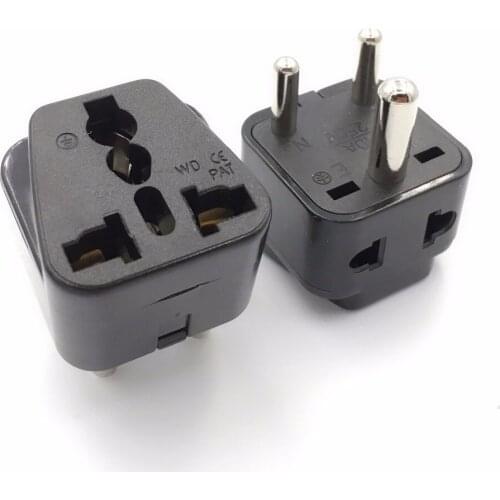 Universal 2 in 1 grounded India Pakistan Israel Singapore power connector japan au eu us uk to india travel adapter plug Type D