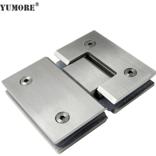 YUMORE 30pcs/lot 180 Degree Glass Clamp 304 Stainless Steel Glass Support Holder 8-10mm Bathroom Glass Clip Clamp Bracket