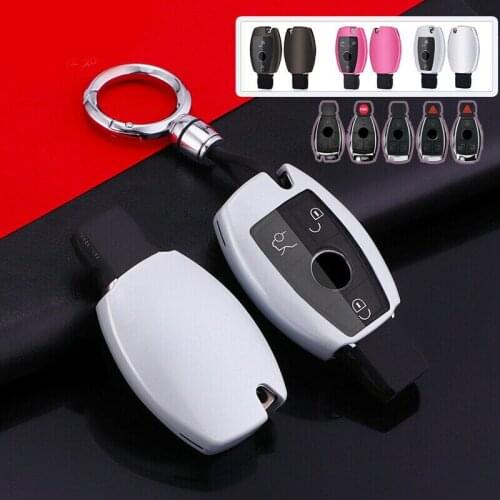 1 Pcs PC Car Smart Remote Keyless Fob Case Cover Holder Skin Shell Chain Protector For Mercedes Benz Stying Part Accessories